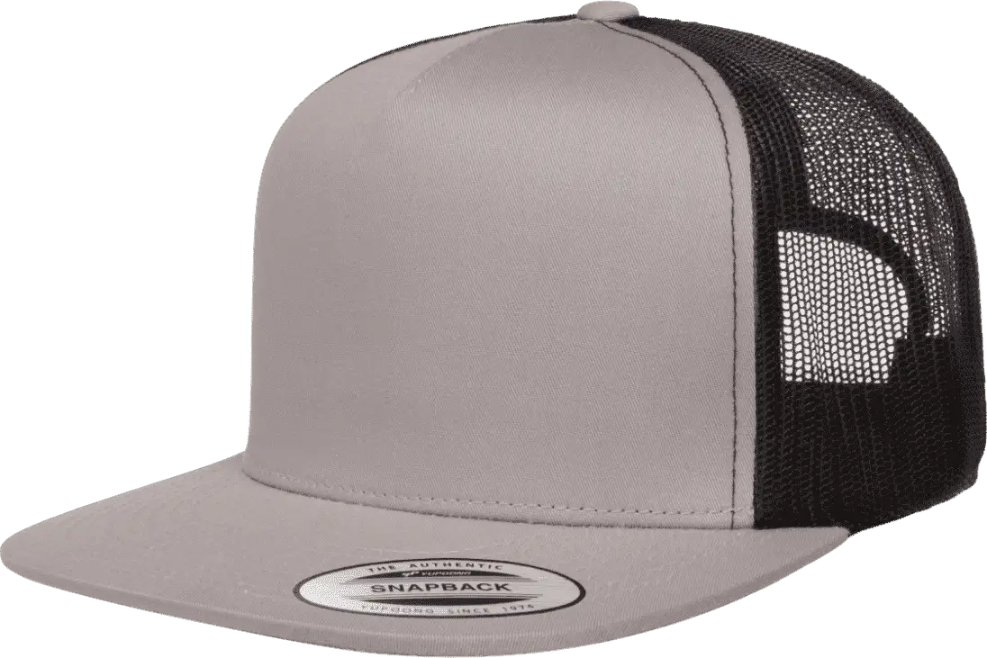 Yupoong 6006T Classics Classic Trucker Cap 2 Tone Silver Black Light Gray Black / 6 5/8’’ 7 5/8’’