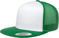 Yupoong 6006W Classics Trucker Cap White Front Kelly White Kelly White / 6 5/8’’ 7 5/8’’