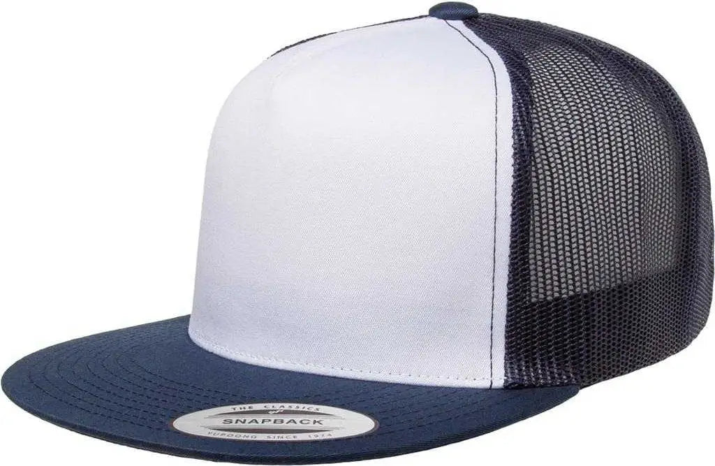 Yupoong 6006W Classics Trucker Cap White Front Navy White Navy White / 6 5/8’’ 7 5/8’’