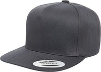 Yupoong 6007 Classics 5 Panel Cotton Twill Snapback Cap Dark Gray Dark Gray / 6 5/8’’ 7 5/8’’