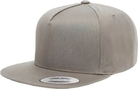 Yupoong 6007 Classics 5 Panel Cotton Twill Snapback Cap Gray Gray / 6 5/8’’ 7 5/8’’
