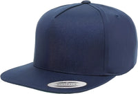 Yupoong 6007 Classics 5 Panel Cotton Twill Snapback Cap Navy Navy / 6 5/8’’ 7 5/8’’