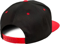 Yupoong 6007T Classics 5 Panel Cotton Twill Snapback Cap 2 Tone Black Red Black Red / 6 5/8’’ 7 5/8’’
