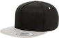 Yupoong 6007T Classics 5 Panel Cotton Twill Snapback Cap 2 Tone Black Silver Black Light Gray / 6 5/8’’ 7 5/8’’
