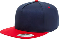 Yupoong 6007T Classics 5 Panel Cotton Twill Snapback Cap 2 Tone Navy Red Navy Red / 6 5/8’’ 7 5/8’’