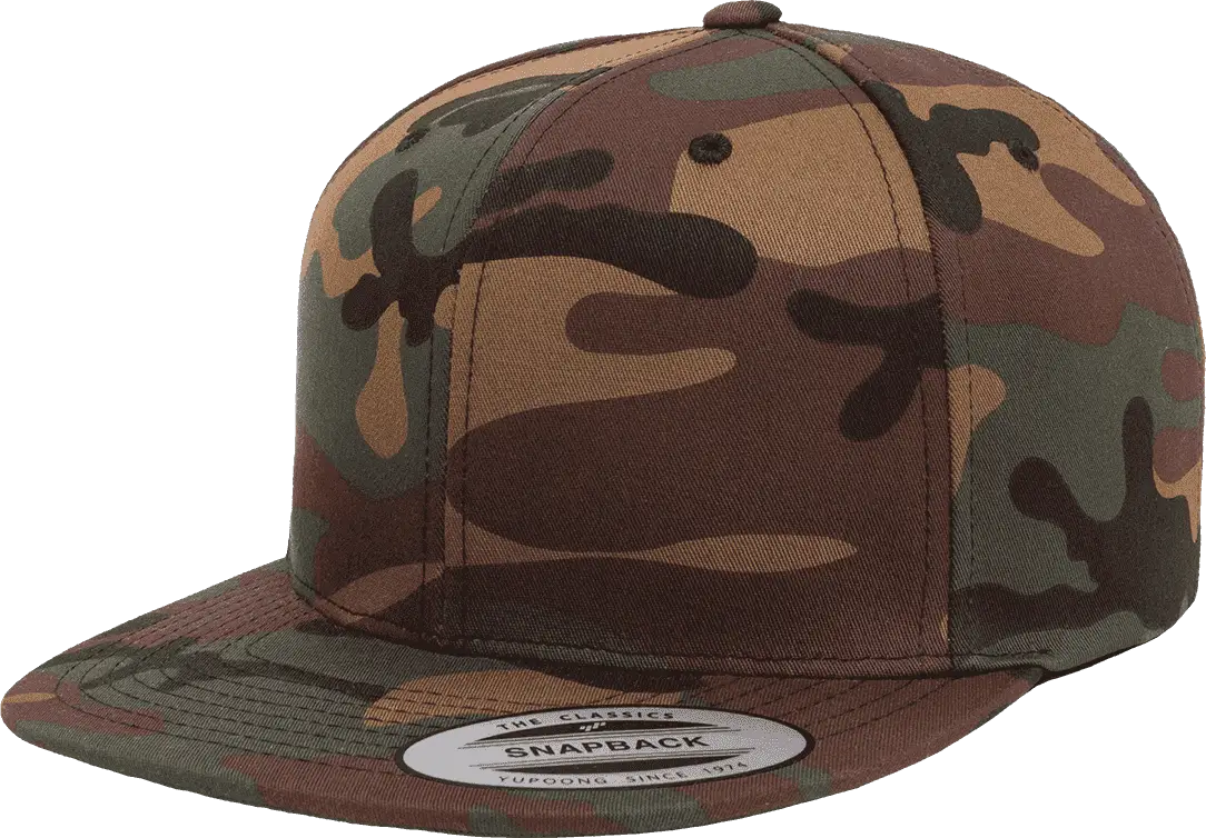 Yupoong 6089CM Classics Premium Snapback Cap Green Camo Multi Colored / 6 7/8’’ 7 1/2’’