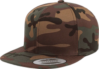 Yupoong 6089CM Classics Premium Snapback Cap Green Camo Multi Colored / 6 7/8’’ 7 1/2’’