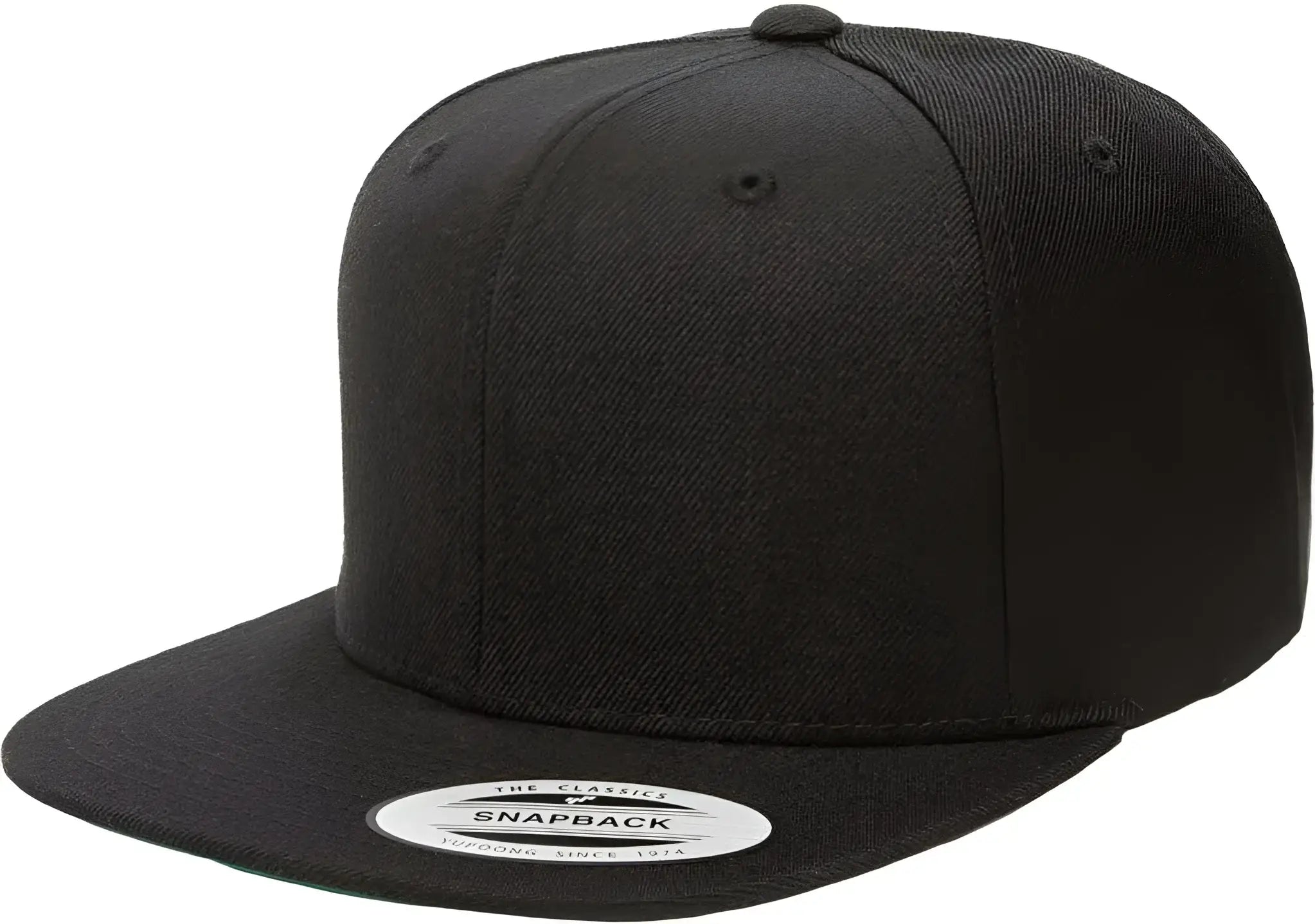 Yupoong 6089M Classics Premium Snapback Cap - Black - Black / 6 5/8’’ - 7 5/8’’