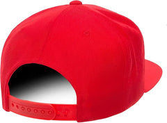 Yupoong 6089M Classics Premium Snapback Cap - Red - Red / 6 5/8’’ - 7 5/8’’