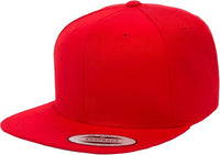 Yupoong 6089M Classics Premium Snapback Cap - Red - Red / 6 5/8’’ - 7 5/8’’