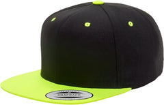 Yupoong 6089MT Classics Premium Snapback Cap 2 Tone Black Neon Green Black Green / 6 5/8’’ 7 5/8’’
