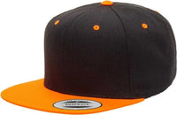Yupoong 6089MT Classics Premium Snapback Cap 2-Tone - Black Neon Orange - Black Orange / 6 5/8’’ - 7 5/8’’