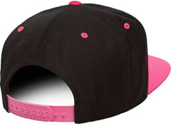 Yupoong 6089MT Classics Premium Snapback Cap 2 Tone Black Neon Pink Black Pink / 6 5/8’’ 7 5/8’’