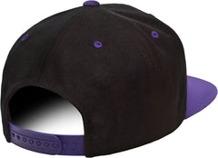 Yupoong 6089MT Classics Premium Snapback Cap 2 Tone Black Purple Black Purple / 6 5/8’’ 7 5/8’’