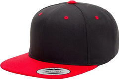 Yupoong 6089MT Classics Premium Snapback Cap 2 Tone Black Red Black Red / 6 5/8’’ 7 5/8’’
