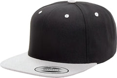 Yupoong 6089MT Classics Premium Snapback Cap 2 Tone Black Silver Black Light Gray / 6 5/8’’ 7 5/8’’
