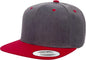 Yupoong 6089MT Classics Premium Snapback Cap 2-Tone - Dark Heather Red - Dark Gray Red / 6 5/8’’ - 7 5/8’’