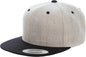 Yupoong 6089MT Classics Premium Snapback Cap 2 Tone Heather Black Gray Black / 6 5/8’’ 7 5/8’’