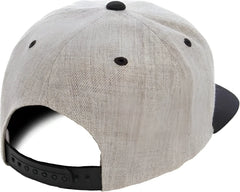 Yupoong 6089MT Classics Premium Snapback Cap 2 Tone Heather Black Gray Black / 6 5/8’’ 7 5/8’’