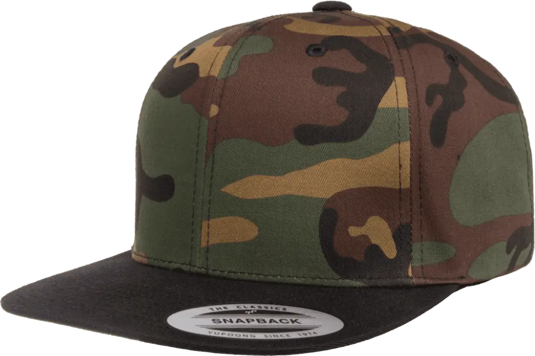 Yupoong 6089TC Classics Premium Snapback Cap Camo Black Multi Colored / 6 5/8’’ 7 5/8’’