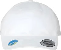 Yupoong 6245EC Eco-Washed Dad Cap - White - White / 6 5/8’’ - 7 3/8’’