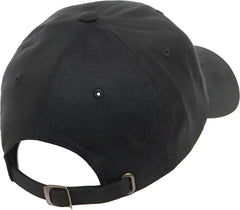 Yupoong 6245PT Classics Peached Cotton Twill Dad Cap - Black - Black / 6 5/8’’ - 7 5/8’’