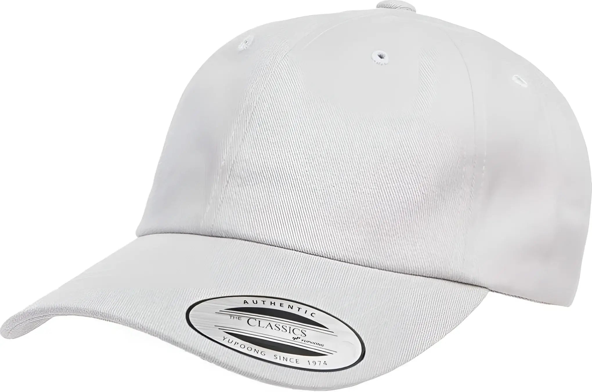 Yupoong 6245PT Classics Peached Cotton Twill Dad Cap - Light Gray - Light Gray / 6 5/8’’ - 7 5/8’’