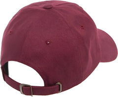 Yupoong 6245PT Classics Peached Cotton Twill Dad Cap - Maroon - Maroon / 6 5/8’’ - 7 5/8’’