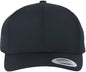 Yupoong 6389 CVC Snapback Cap - Black - Black / 6 5/8’’ - 7 3/8’’