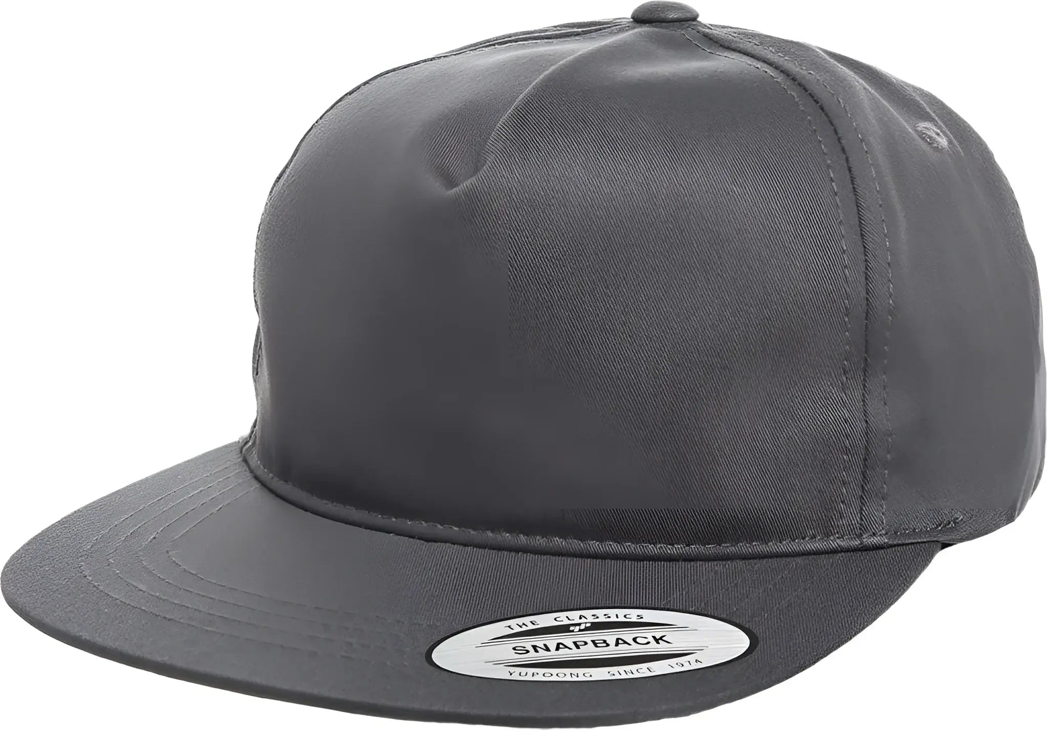 Yupoong 6502 Classics Unstructured 5- Panel Snapback Cap - Charcoal - Dark Gray / 6 5/8’’ - 7 5/8’’