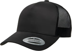 Yupoong 6506 Classics 5 Panel Retro Trucker Cap Black Black / 6 5/8’’ 7 5/8’’