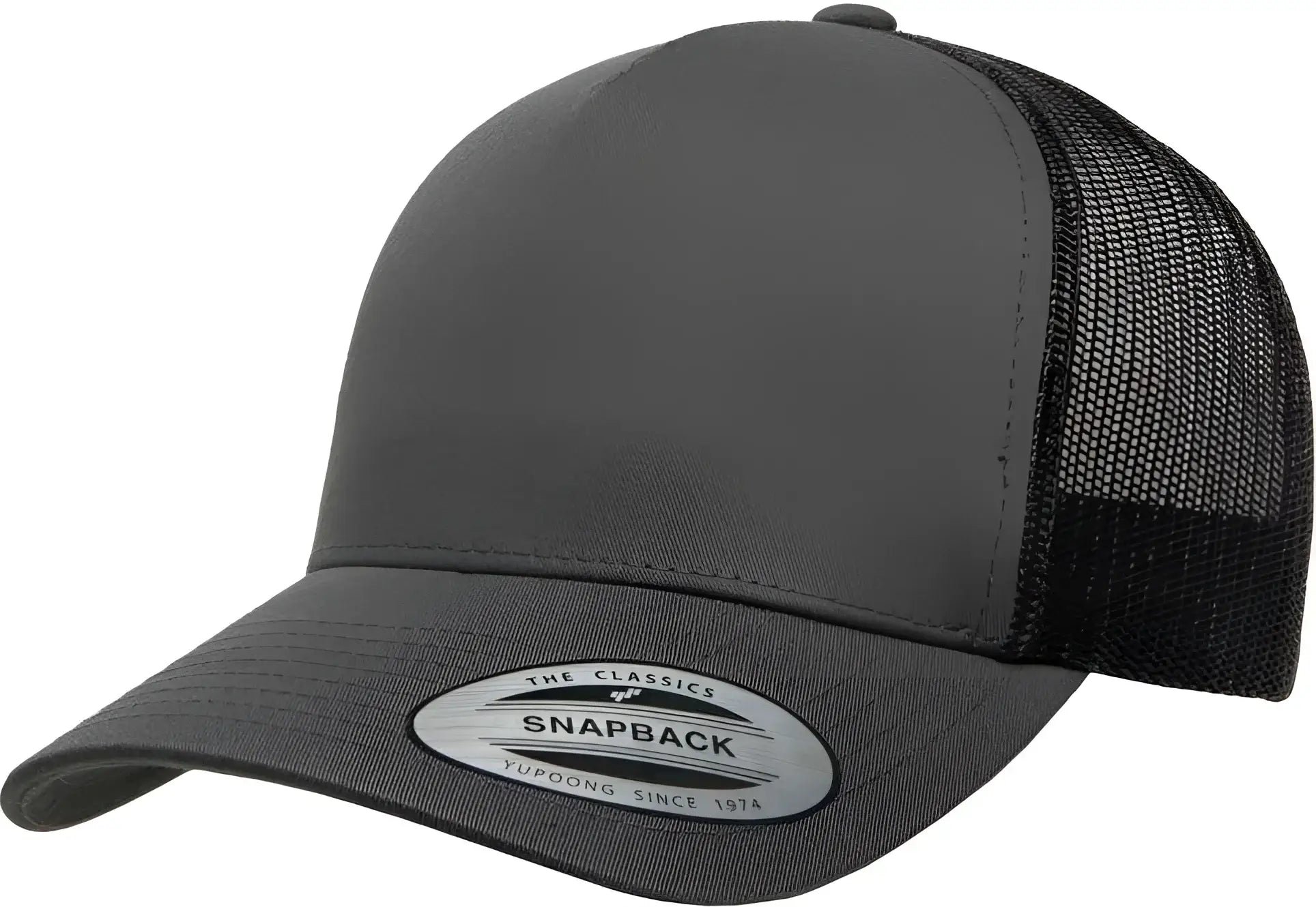 Yupoong 6506 Classics 5 Panel Retro Trucker Cap Charcoal Dark Gray / 6 5/8’’ 7 5/8’’