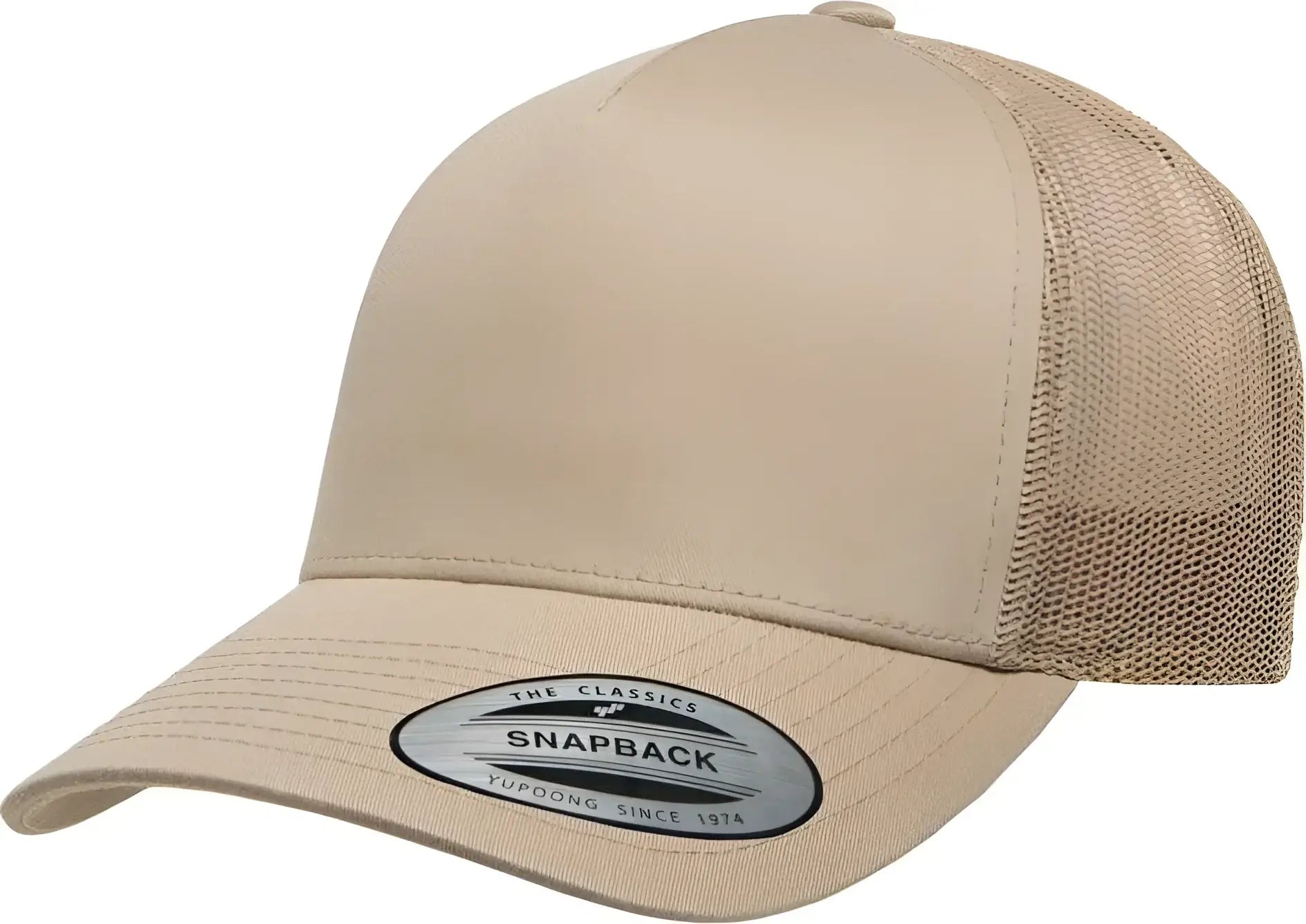 Yupoong 6506 Classics 5 Panel Retro Trucker Cap Khaki Khaki / 6 5/8’’ 7 5/8’’