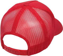 Yupoong 6506 Classics 5 Panel Retro Trucker Cap Red Red / 6 5/8’’ 7 5/8’’