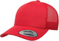 Yupoong 6506 Classics 5 Panel Retro Trucker Cap Red Red / 6 5/8’’ 7 5/8’’