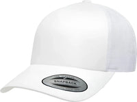 Yupoong 6506 Classics 5 Panel Retro Trucker Cap White White / 6 5/8’’ 7 5/8’’