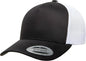 Yupoong 6506T Classics 5 Panel Retro Trucker Cap 2 Tone Black White Black White / 6 5/8’’ 7 5/8’’