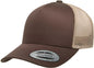 Yupoong 6506T Classics 5-Panel Retro Trucker Cap 2-Tone - Brown Khaki - Brown Khaki / 6 5/8’’ - 7 5/8’’
