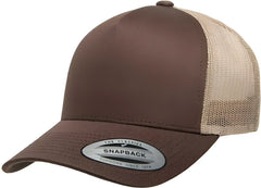 Yupoong 6506T Classics 5-Panel Retro Trucker Cap 2-Tone - Brown Khaki - Brown Khaki / 6 5/8’’ - 7 5/8’’
