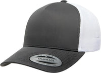 Yupoong 6506T Classics 5 Panel Retro Trucker Cap 2 Tone Charcoal White Dark Gray White / 6 5/8’’ 7 5/8’’