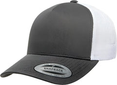 Yupoong 6506T Classics 5 Panel Retro Trucker Cap 2 Tone Charcoal White Dark Gray White / 6 5/8’’ 7 5/8’’
