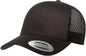 Yupoong 6606 Classics Retro Trucker Cap - Black - Black / 6 5/8’’ - 7 5/8’’