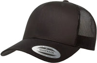 Yupoong 6606 Classics Retro Trucker Cap - Black - Black / 6 5/8’’ - 7 5/8’’