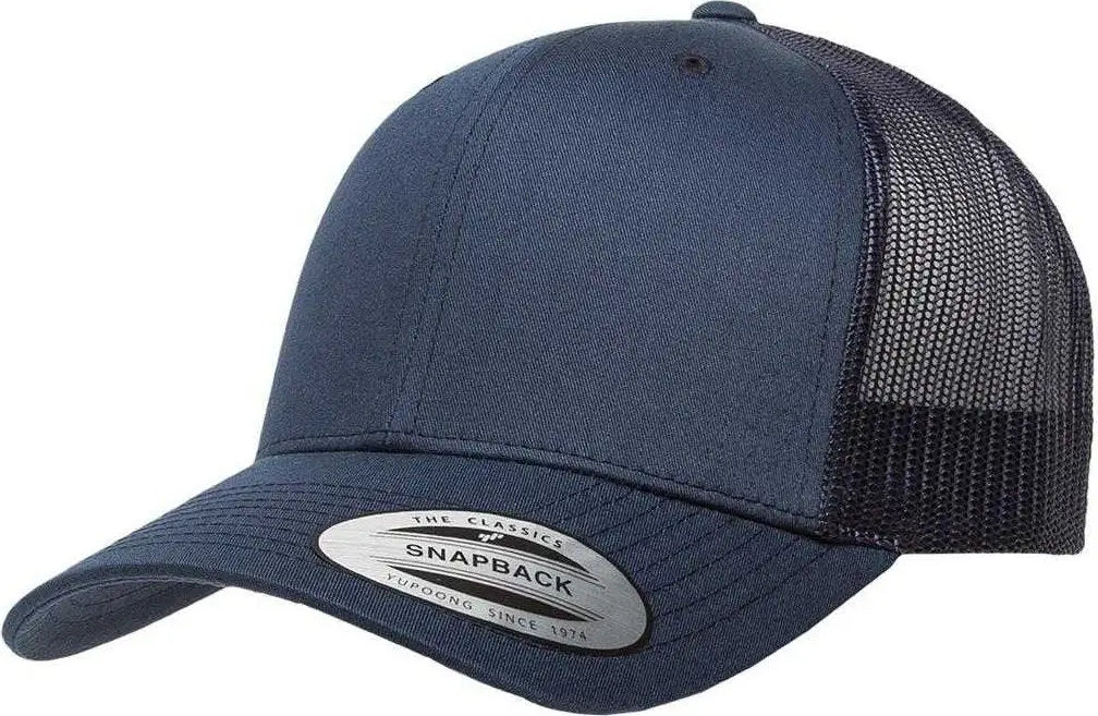 Yupoong 6606 Classics Retro Trucker Cap - Navy - Navy / 6 5/8’’ - 7 5/8’’