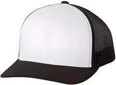 Yupoong 6606 Six Panel Retro Trucker Cap Black White Black Black White / 6 5/8’’ 7 3/8’’