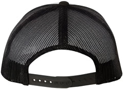 Yupoong 6606 Six Panel Retro Trucker Cap Black White Black Black White / 6 5/8’’ 7 3/8’’