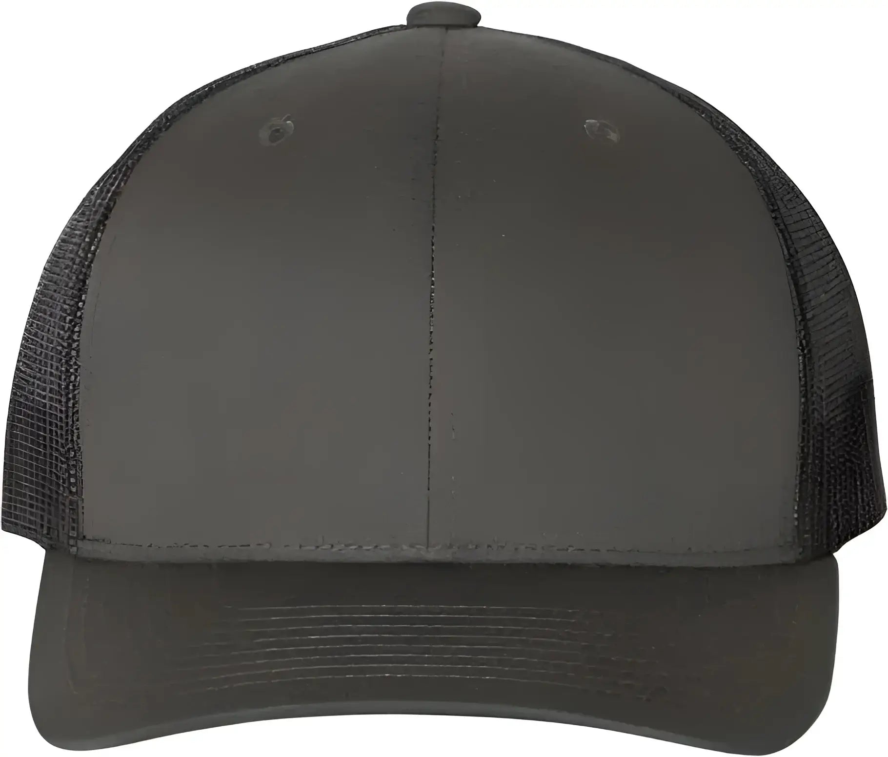 Yupoong 6606 Six-Panel Retro Trucker Cap - Charcoal Black - Dark Gray Black / 6 5/8’’ - 7 3/8’’