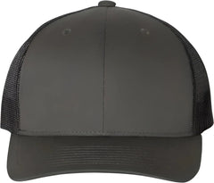 Yupoong 6606 Six-Panel Retro Trucker Cap - Charcoal Black - Dark Gray Black / 6 5/8’’ - 7 3/8’’