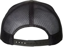 Yupoong 6606 Six-Panel Retro Trucker Cap - Charcoal Black - Dark Gray Black / 6 5/8’’ - 7 3/8’’