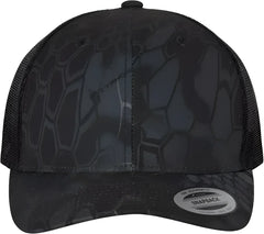 Yupoong 6606 Six Panel Retro Trucker Cap Kryptek Typhon Kryptek / 6 5/8’’ 7 3/8’’